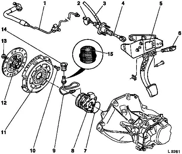 Vauxhall Service and Repair Manuals > Astra G > K Clutch and