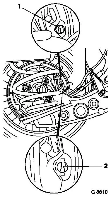 Replacing the rear brake pads on drum brakes (Opel Vectra B 1995-2002: Chassis: 