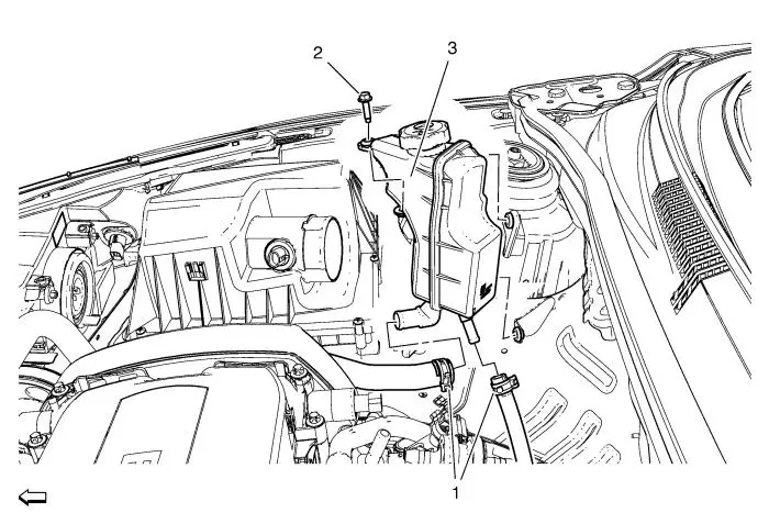 Vauxhall Workshop Manuals > Astra J > Steering > Power Steering System >  Repair Instructions > Power Steering Fluid Reservoir Replacement