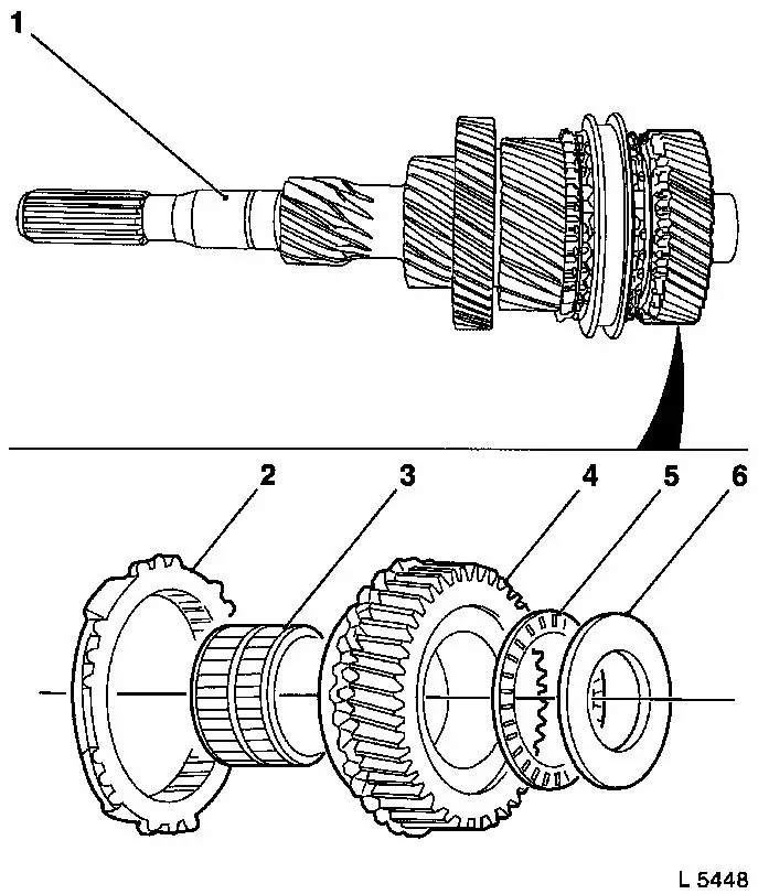 Vauxhall Workshop Manuals Corsa C K Clutch And Transmission Manual Transmission Front Wheel Drive Manual Transmission F 23 5 Drive Shaft Repair Instructions Dismantle And Assemble Drive Shaft F23
