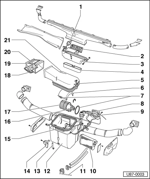 Volkswagen Service and Repair Manuals > Golf Mk1 > Heating, ventilation, air