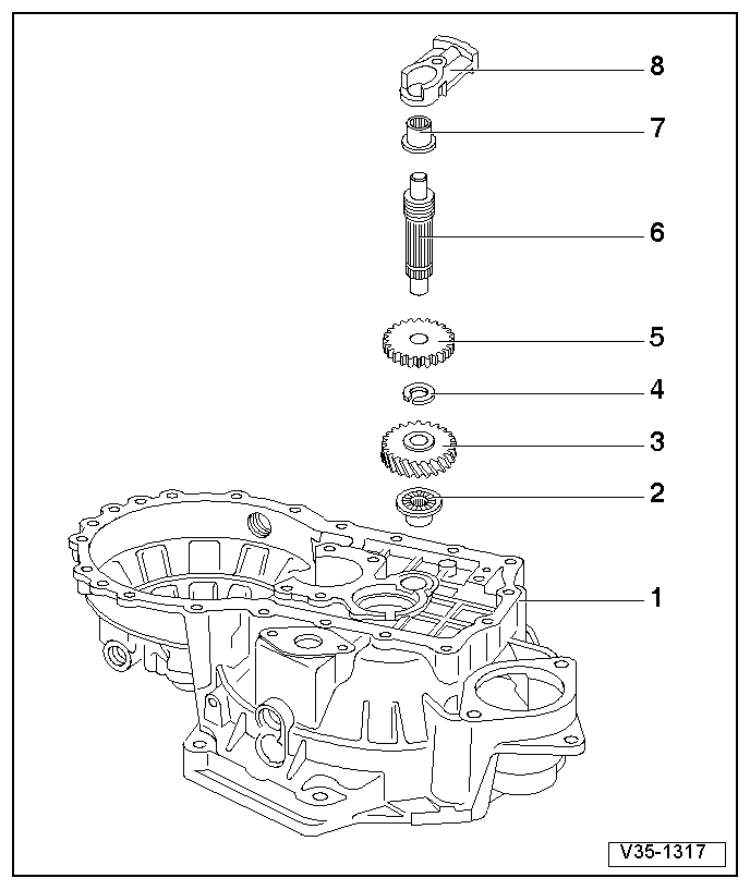 Volkswagen Service and Repair Manuals > Golf Mk3 > Power transmission 5speed manual