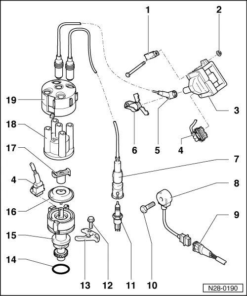 Volkswagen Service and Repair Manuals > Golf Mk3 > Power unit Motronic injection and