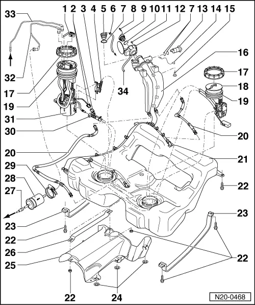 Volkswagen Service and Repair Manuals > Golf Mk4 > Engine > 5