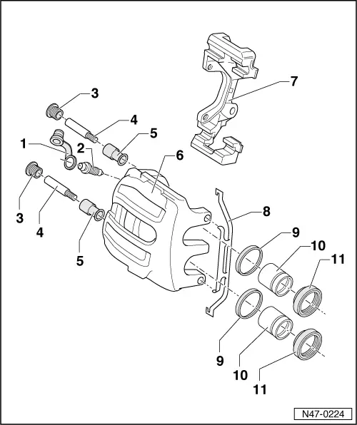 Volkswagen Service and Repair Manuals > Golf Mk4 > Brake