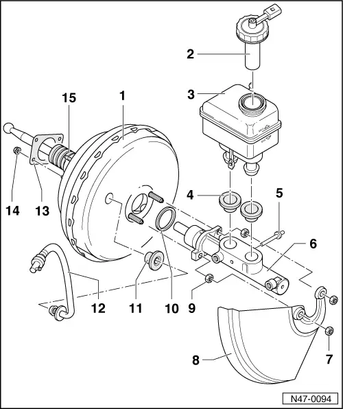 Volkswagen Service and Repair Manuals > Golf Mk4 > Brake systems Brakes, hydraulics