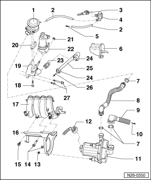 Volkswagen Service and Repair Manuals > Golf Mk4 > Engine 4