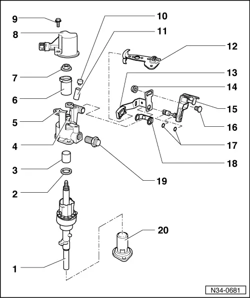 Volkswagen Manuals > Golf Mk4 > Power transmission > 5speed manual gearbox 02J