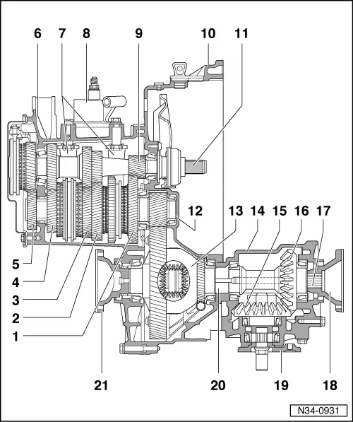 Volkswagen Workshop Manuals > Golf Mk4 > Power transmission > 5-speed