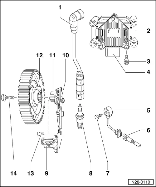 Volkswagen Service and Repair Manuals > Golf Mk4 > Power unit Simos injection and