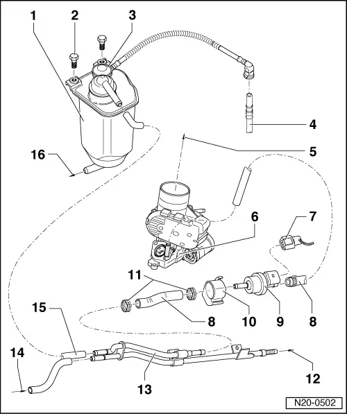 Volkswagen Service and Repair Manuals > Golf Mk4 > Power unit 4cylinder injection
