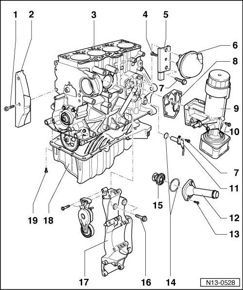 Volkswagen Workshop Manuals > Golf Mk4 > Power unit > 4-cylinder diesel