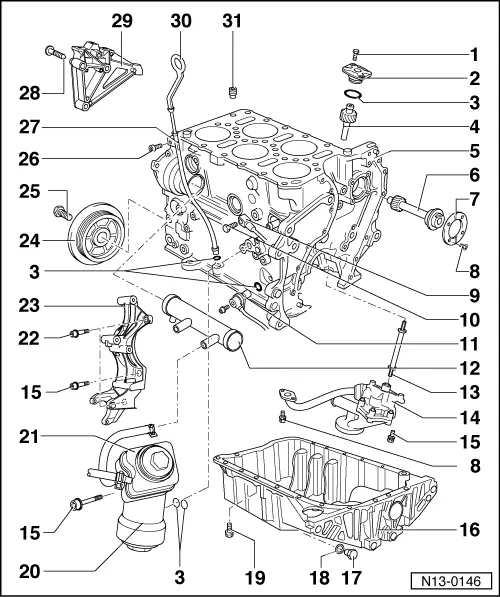 Volkswagen Workshop Service and Repair Manuals > Golf Mk4 > Power unit ...
