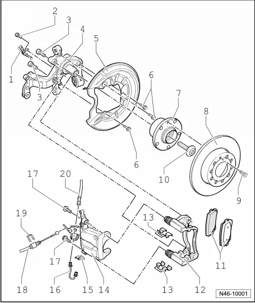 Volkswagen Service and Repair Manuals > Golf Mk5 > Brake