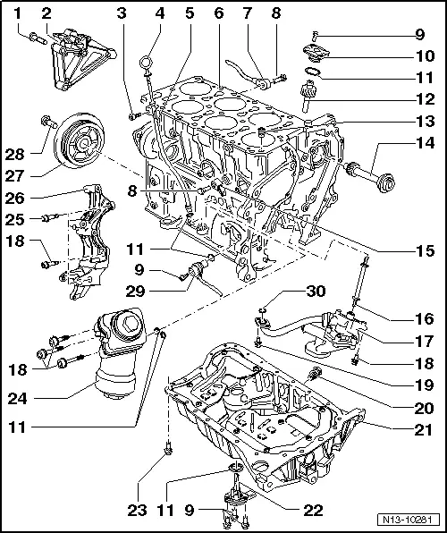 Volkswagen Workshop Service and Repair Manuals > Golf Mk5 > Power unit ...