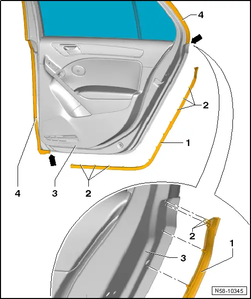 Volkswagen Golf Mk6 Rear Door Outer Seal Removal and Installation