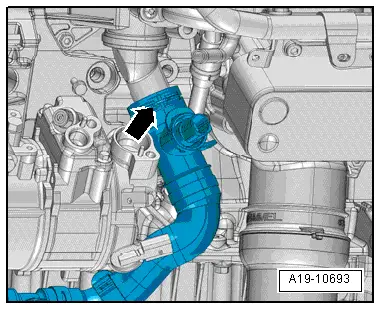 Volkswagen Workshop Manuals > Golf Mk6 > Power unit > 4-cyl. direct  injection engine (2.0 l 4V turbocharger, toothed belt drive) > Engine  cooling > Coolant pump, regulation of cooling system > Removing and  installing thermostat