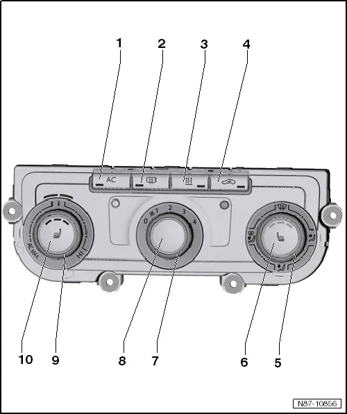 Volkswagen Manuals > Golf Mk6 > Heating, ventilation, air