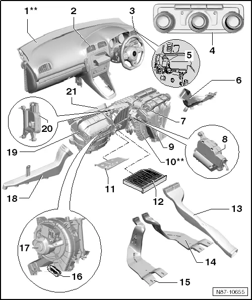 Volkswagen Service and Repair Manuals > Golf Mk6 > Heating