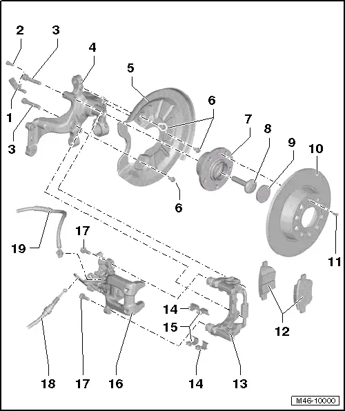 Volkswagen Service and Repair Manuals > Golf Mk6 > Brake systems Brake, brake