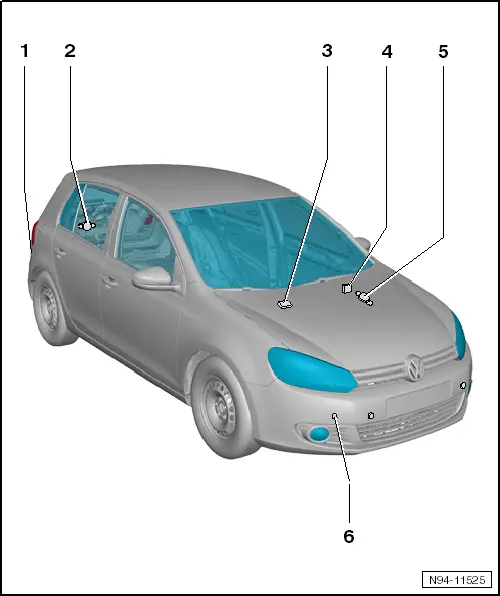 Volkswagen Service and Repair Manuals > Golf Mk6 > Vehicle