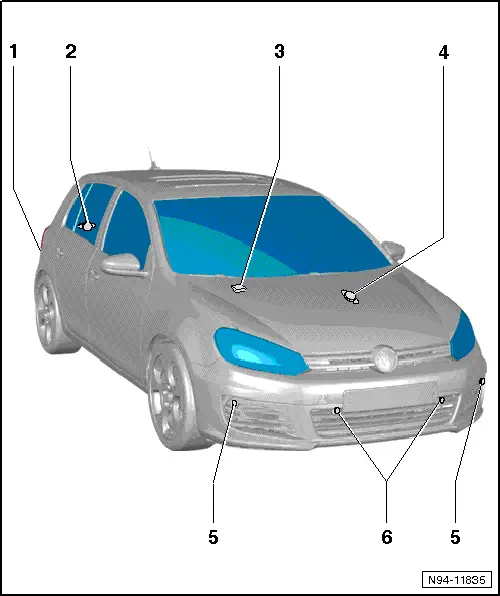 Volkswagen Service and Repair Manuals > Golf Mk6 > Vehicle