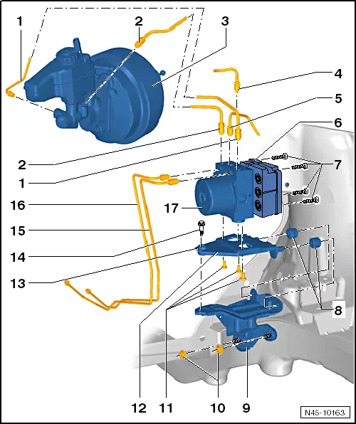 Volkswagen Service and Repair Manuals > Golf Mk6 > Brake systems ABS, ADR, TCS, EDL