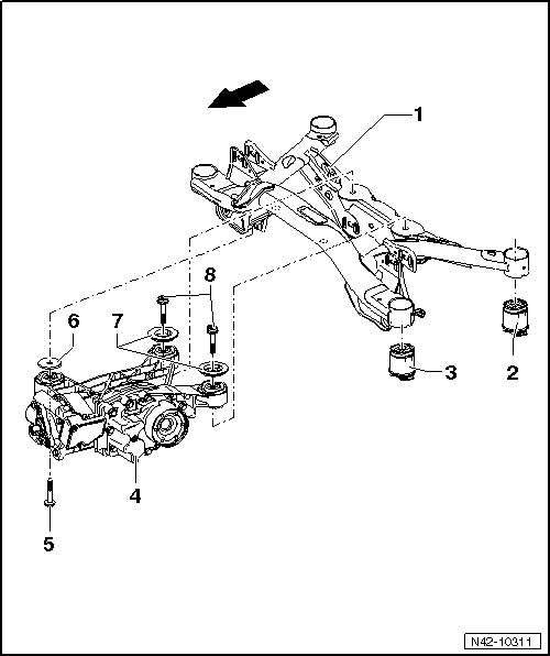 Volkswagen Service and Repair Manuals > Golf Mk6 > Running gear, axles, steering Rear