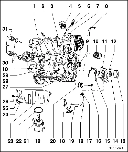 Volkswagen Workshop Manuals > Golf Mk6 > Power unit > 4-cylinder ...