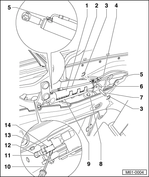 Installing Hydraulic Cylinder for Volkswagen New Beetle Convertible Top
