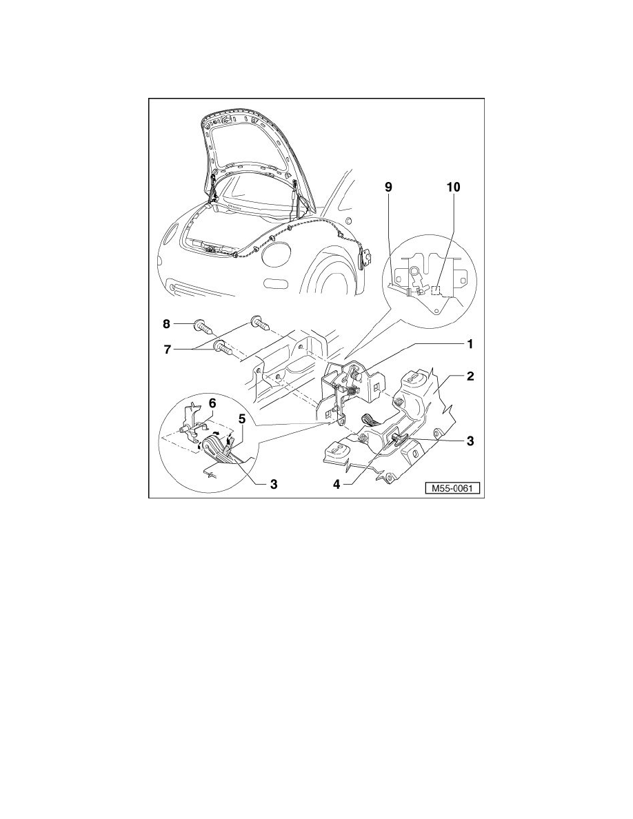 Volkswagen Service and Repair Manuals > New Beetle L52.5L (BPR) (2007) > Body and