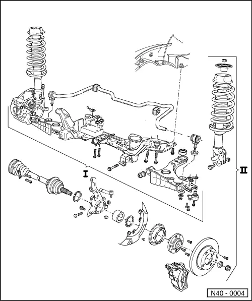 Vw passat front suspension diagram