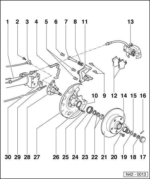 Volkswagen Manuals > Passat (B3) > Running gear > Rear