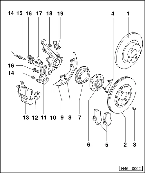 Volkswagen Manuals > Passat (B3) > Running gear > Brake, brake
