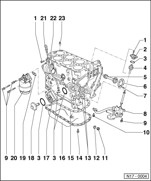 Volkswagen Manuals > Passat (B3) > Power unit > 6cyl. fuel