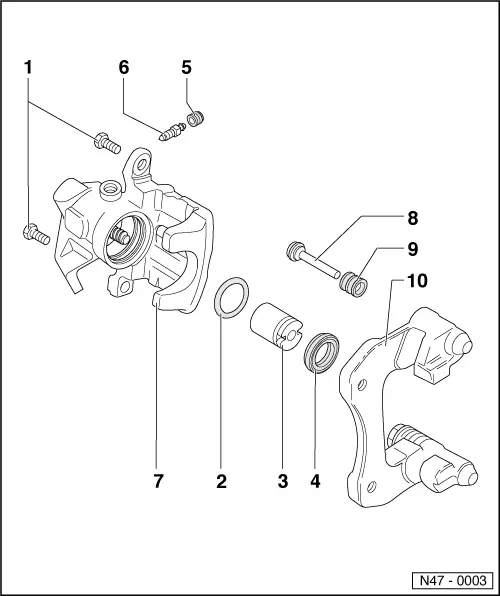 vw passat rear brake caliper replacement