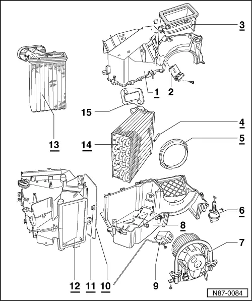 Volkswagen Service and Repair Manuals > Polo Mk3 > Heating, ventilation, air