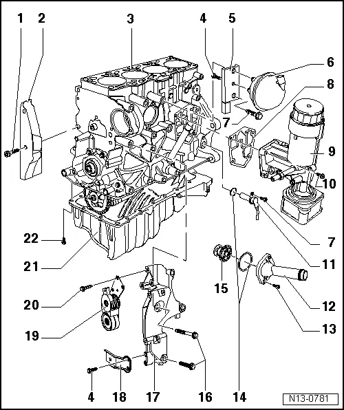 Volkswagen Service and Repair Manuals > Polo Mk4 > Engine 4 Cyl. diesel engine
