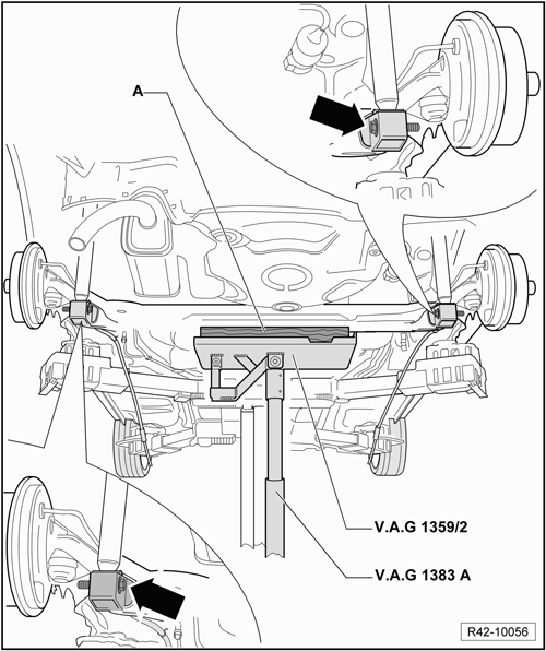 Polo Rear Axle Volkswagen Workshop Service and Repair Manuals > Polo Mk4 > Running ...