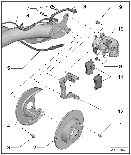 Volkswagen Workshop Manuals > Polo Mk5 > Brake systems > Brake, brake  mechanics > Repairing rear brakes (disc brakes)