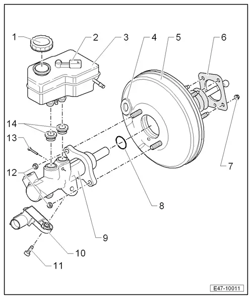 Volkswagen Service and Repair Manuals > Polo Mk5 > Brake systems Brakes, hydraulics