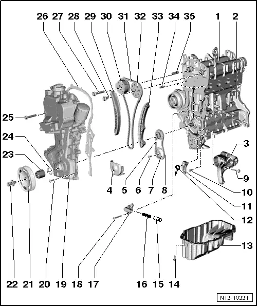 Volkswagen Workshop Manuals > Polo Mk5 > Power unit > 4-cylinder