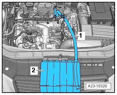 Volkswagen Workshop Service and Repair Manuals > Polo Mk5 > Power unit  |<br><br>4-cylinder diesel engine (1.6 l engine, common rail) |<br><br>Fuel  preparation system Diesel injection |<br><br>Senders and sensors  |<br><br>Checking fuel pressure regulating