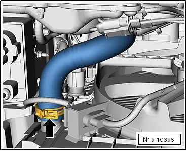 Volkswagen Workshop Manuals > Polo Mk5 > Power unit > 4-cylinder injection  engine (1.2 l direct injection engine, turbocharger) > Engine cooling >  Cooling system, coolant > Draining and filling coolant