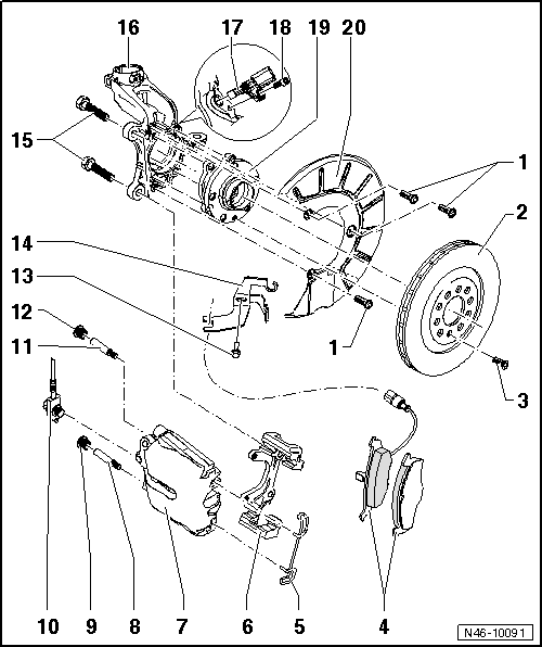 Volkswagen Service and Repair Manuals > Polo Mk5 > Brake