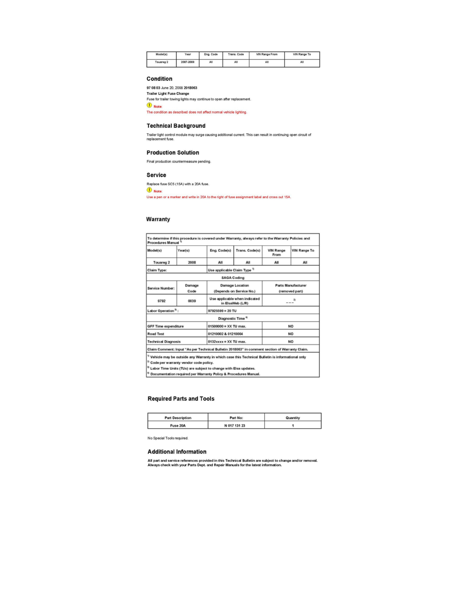 Volkswagen Workshop Manuals > Touareg V8-4.2L (BAR) (2007) > Relays and