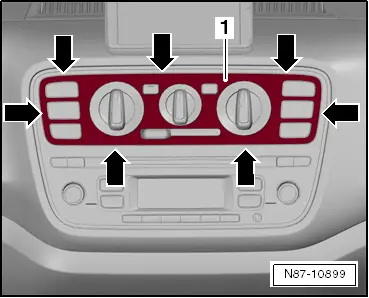 VW UP 2010-1015 radio removal & refit guide with part numbers 