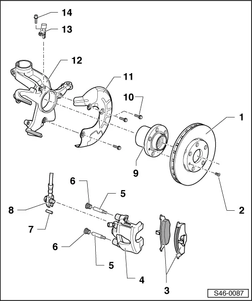 Volkswagen Service and Repair Manuals > Up! > Brake systems