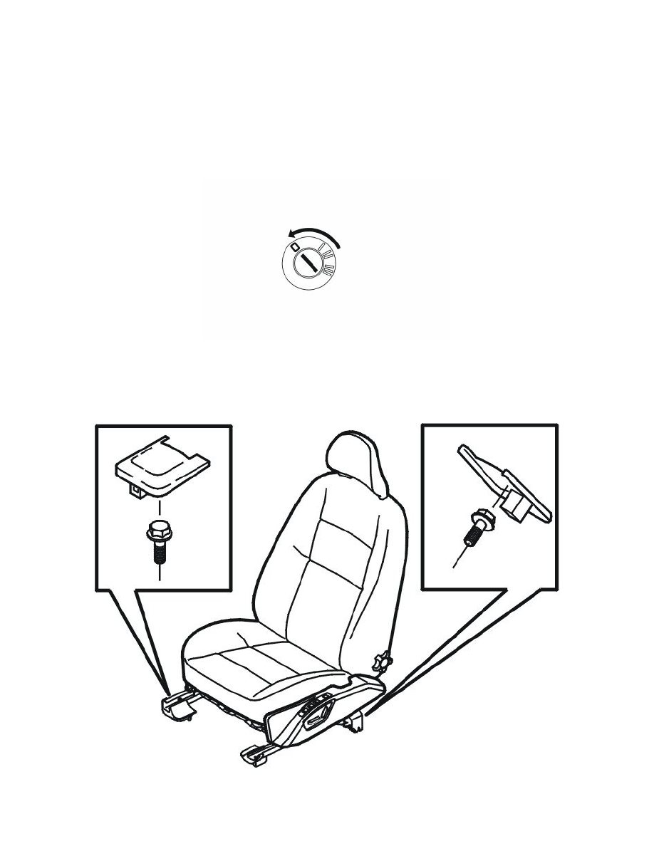 Volvo yaw sensor access under seat reference diagram