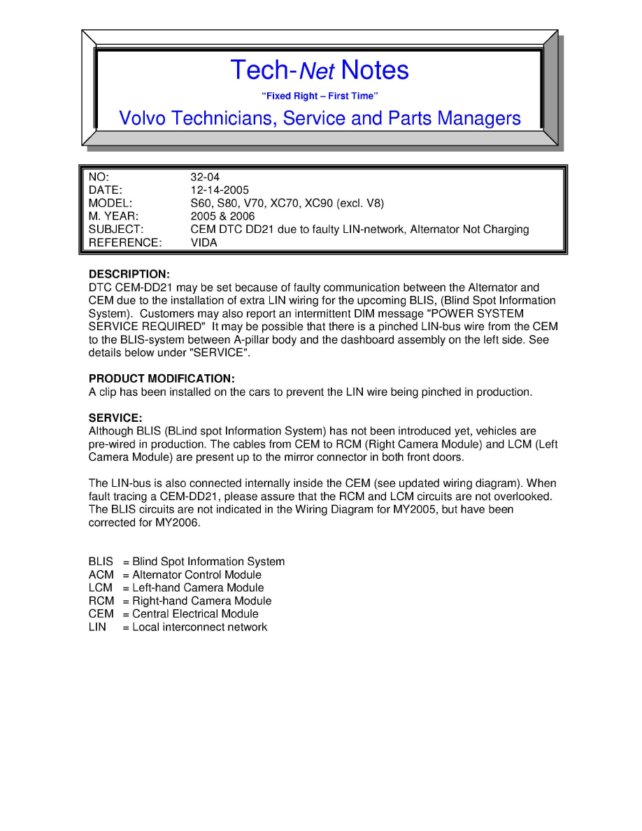 Volvo Workshop Manuals > XC90 AWD V8-4.4L VIN 85 B8444S (2005) > Power